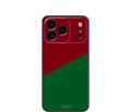 Aura frosted phone case red and forest green (IPhone)