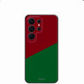 Aura frosted phone case red and forest green (Samsung)
