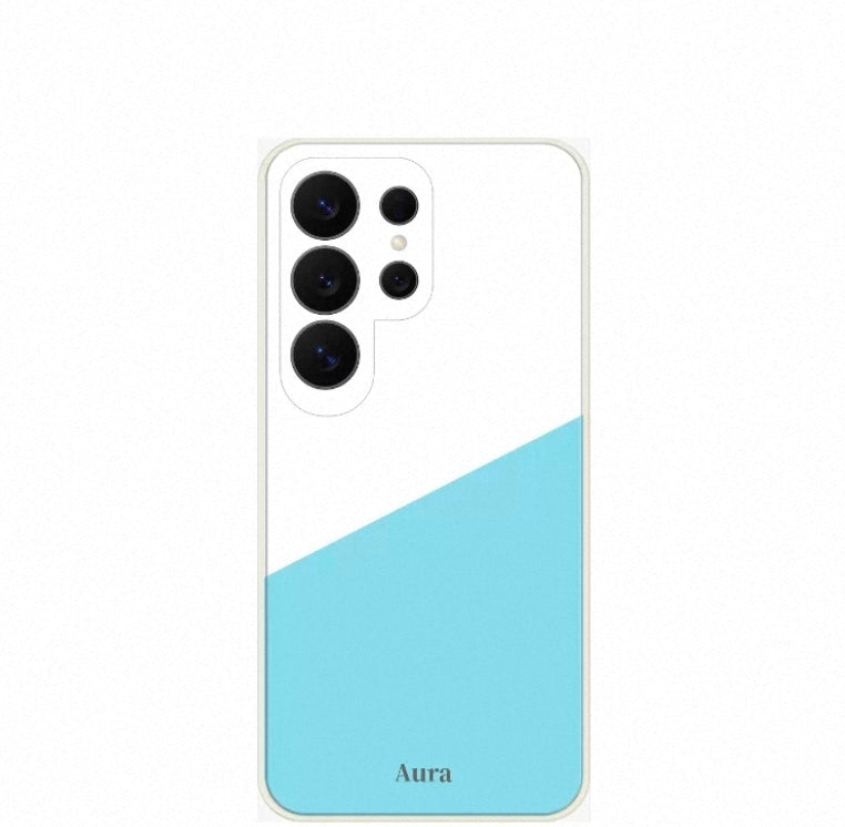 Aura frosted phone case sky blue and white (Samsung)