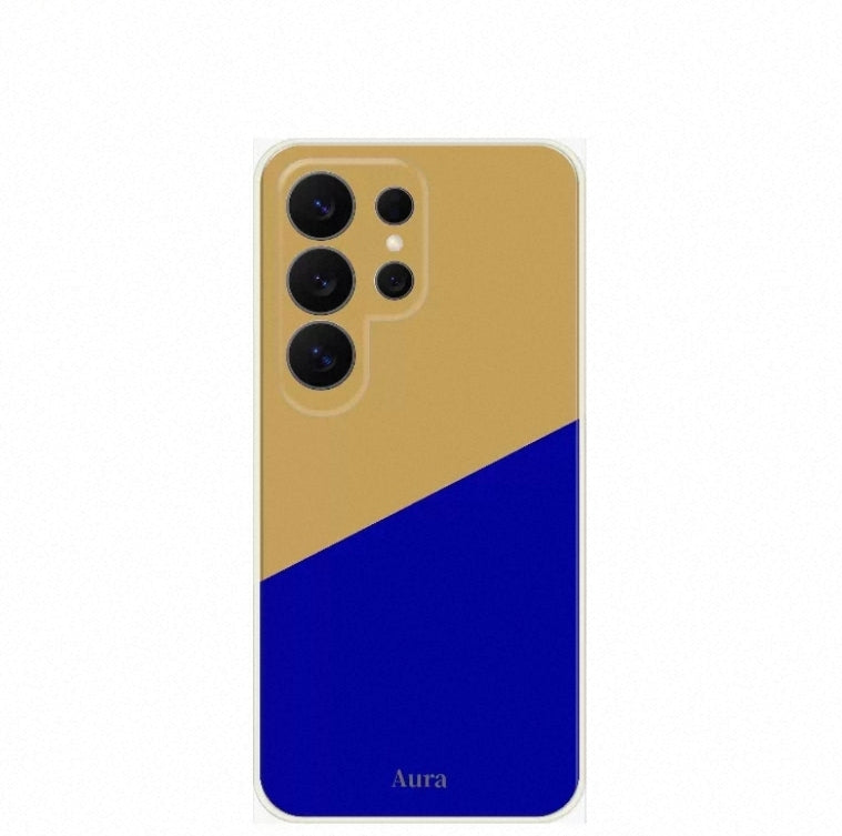 Aura frosted phone case gold and blue (Samsung)