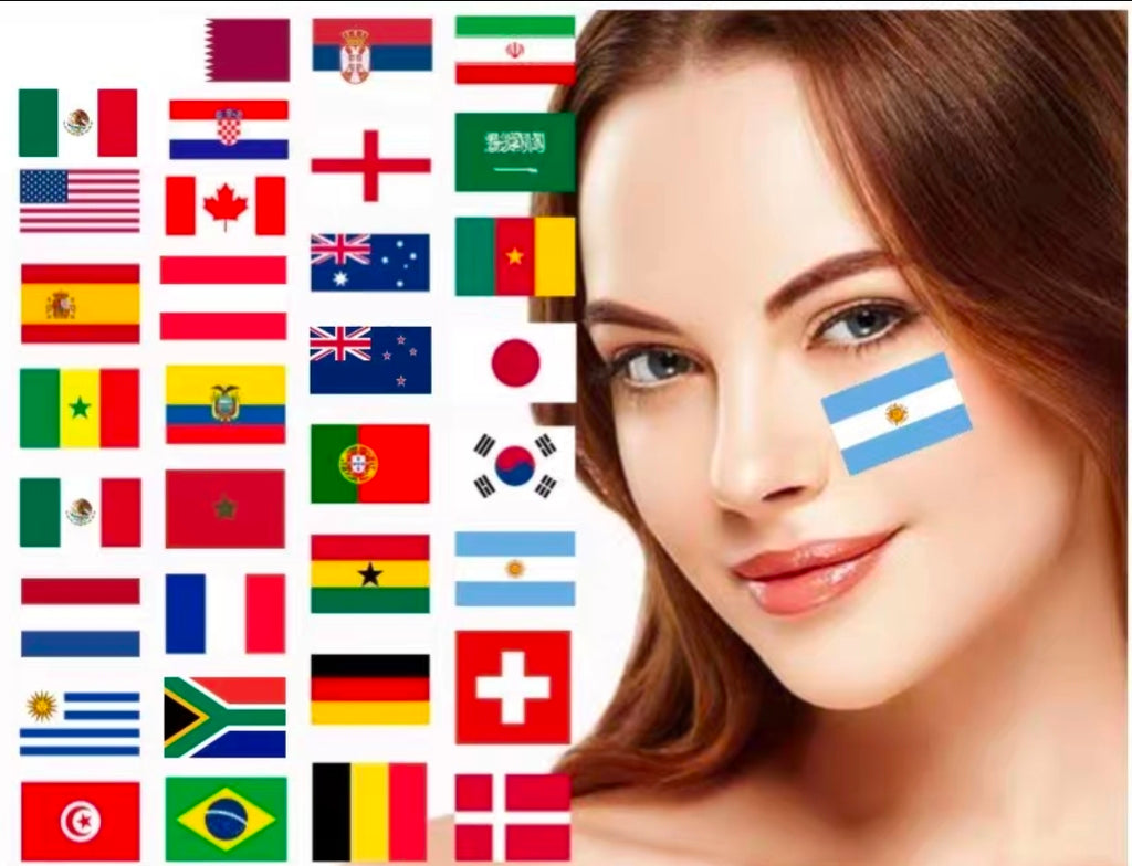 Aura National Flag Temporary Tattoo Stickers
