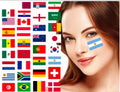 Aura National Flag Temporary Tattoo Stickers